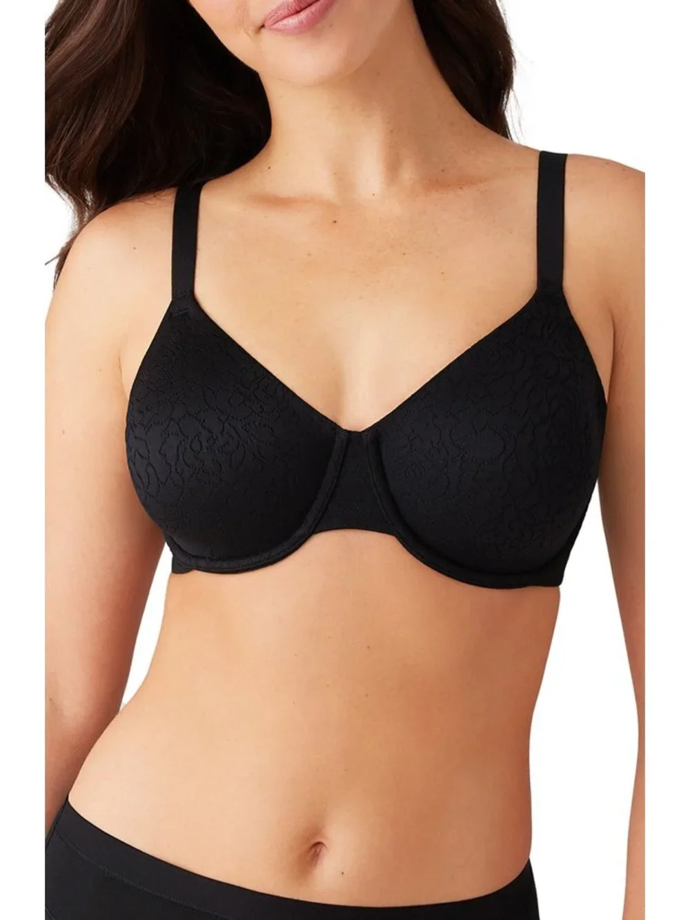 🆕WACOAL Inside Job Full Unpadded Underwire Bra 38G Black #855345 - Picture 1 of 8